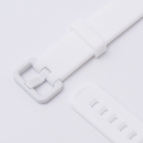 Pasek Silikonowy do Xiaomi Smart Band 10 / 9 / 8, Biały