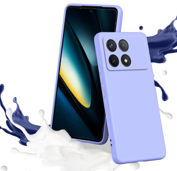 Etui do Xiaomi Poco F6 Pro, Silicone Lite, fioletowe