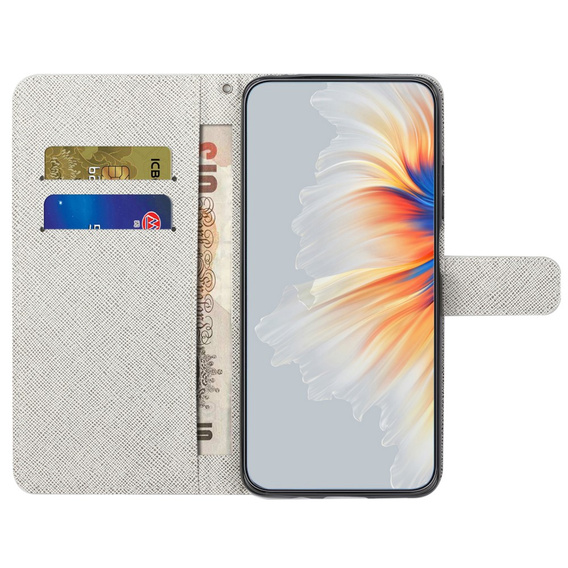 Etui z klapką do Samsung Galaxy M15 5G, Wallet, Flower and Butterfly