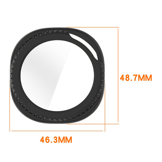 2w1 Etui + Szkło Hartowane do Samsung Galaxy Watch 8 Classic 46mm, Czarne