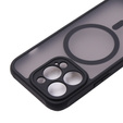 Etui do MagSafe do iPhone 13 / 14, Hybrid Matte Lens Pro, czarne + szkło 9H