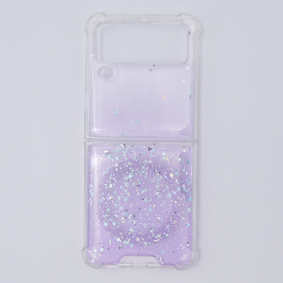 Etui do Samsung Galaxy Z Flip 4 5G, Sparkle, do Magsafe, fioletowe