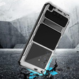 Etui pancerne do Samsung Galaxy S25 Ultra, R-JUST z szklaną ochroną kamery, srebrne