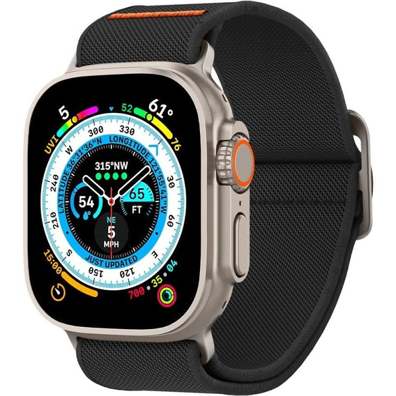 Pasek SPIGEN do Apple Watch 1/2/3/4/5/6/7/8/9/10/11/SE Ultra 1/2/3 42/44/45/46/49mm, Fit Lite Ultra, Czarny