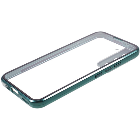 Etui do Samsung Galaxy S22, Magnetic Dual Glass, zielone