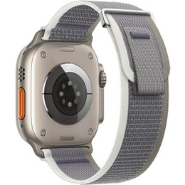 Pasek Nylonowy do Apple Watch 1/2/3/4/5/6/7/8/9/10/11/SE Ultra 1/2/3 42/44/45/46/49mm, Szary