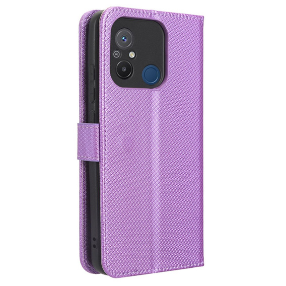Etui z klapką do Xiaomi Redmi 12C, Wallet, Smart Magnet, fioletowe