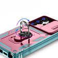 Etui pancerne do Samsung Galaxy S23 Ultra, CamShield Slide, różowe / zielone