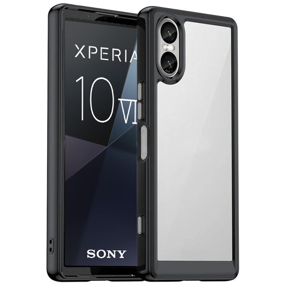 Etui do Sony Xperia 10 VI, Fusion Hybrid, przezroczyste / czarne