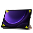 Etui do Samsung Galaxy Tab S10 Lite / S10 FE / S9 FE, Tri-fold, z miejscem na rysik, różowe rose gold