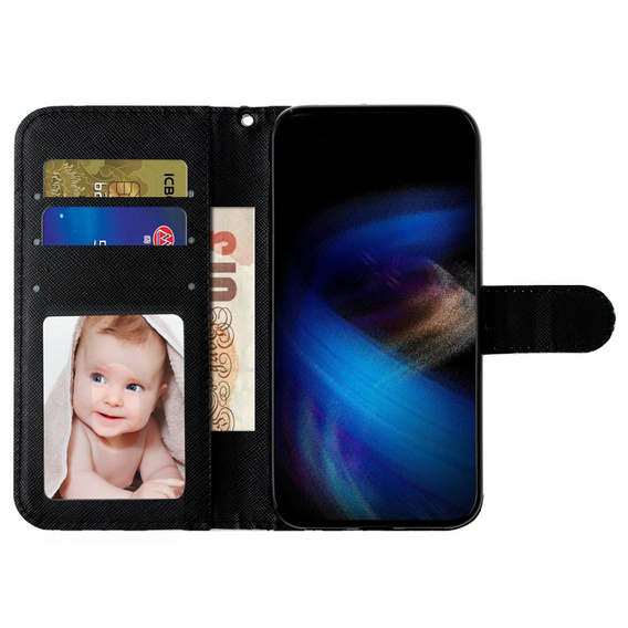 Etui z klapką do Samsung Galaxy A35 5G, Wallet, Leopard
