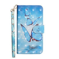 Etui Wallet do Xiaomi Redmi 9, Light Spots Decor, Blue Butterflies