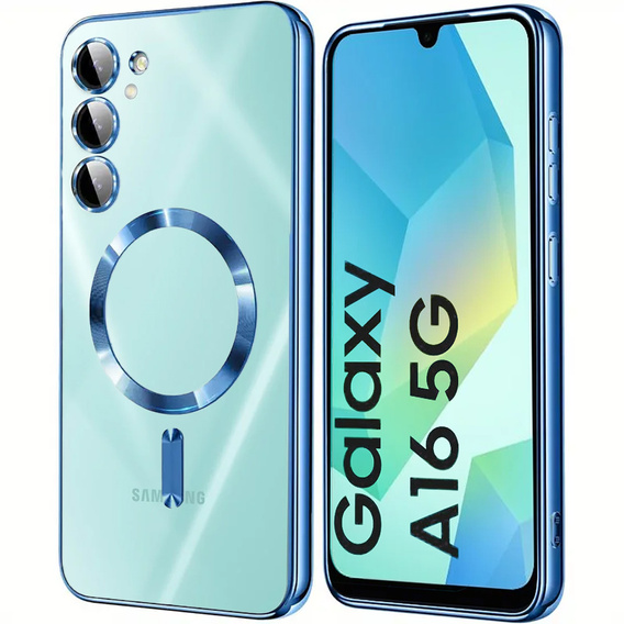 Etui do Samsung Galaxy A16 / A16 5G, Electro MagSafe, niebieskie + Szkło na ekran
