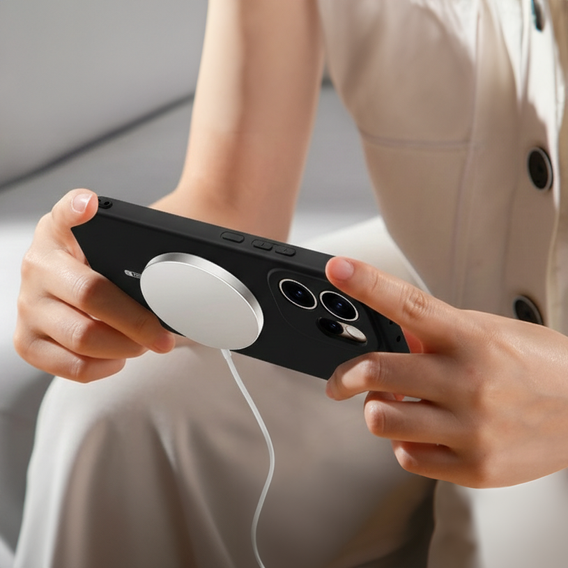 Etui do Oppo Reno 15 FS, Silicone Lite, do MagSafe, czarne