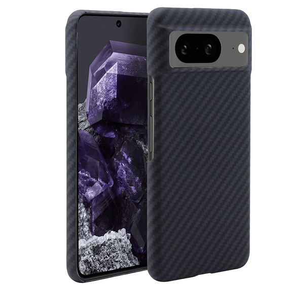 Etui do Google Pixel 8, karbonowe Carbon Fiber, czarne