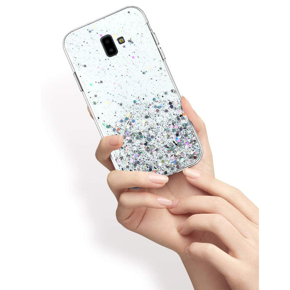 Etui do Samsung Galaxy J6 Plus, Glittery, przezroczyste