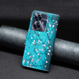 Etui z klapką do Realme C55, Wallet, Sakura niebieskie