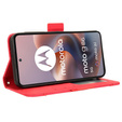Etui z klapką do Motorola Moto G86 Power 5G, Card Slot, czerwone