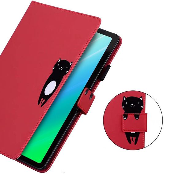 Etui do iPad 10.2" 2021/2020/2019 (9/8/7 gen.), z klapką, animal, czerwone