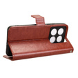 Etui z klapką do Xiaomi 14T Pro, Crazy Horse Wallet, brązowe