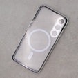 Etui Magnetic Dual Glass MagSafe do Samsung Galaxy S23, srebrne
