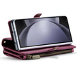 Etui CASEME do Samsung Galaxy Z Fold6 5G, RFID Leather Wallet, z paskiem na ramię, czerwone