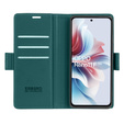 Etui do Oppo Reno 11F, ERBORD Glossy Litchi, portfel z klapką, zielone