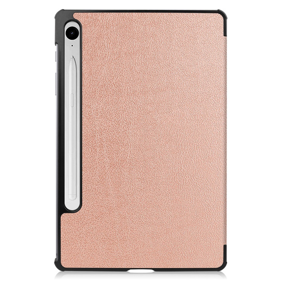 Etui do Samsung Galaxy Tab S10 Lite / S10 FE / S9 FE, Tri-fold, z miejscem na rysik, różowe rose gold