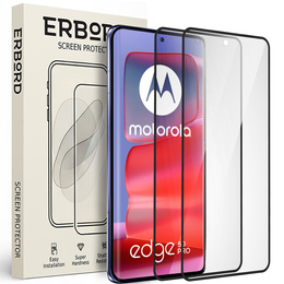 2x Szkło Hartowane do Motorola Edge 50 Pro, ERBORD 3D pełne, szybka na cały ekran