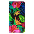 Etui Wallet do Samsung Galaxy A72 5G / A72 LTE, Flowers and Leaves