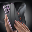Etui do Samsung Galaxy S22 Ultra, Magnetic Dual Glass, fioletowe