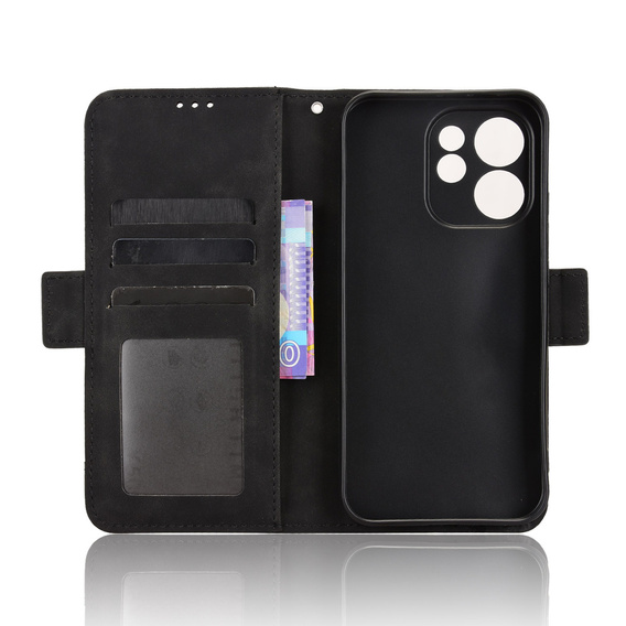 Etui z klapką do Oppo Reno 15 FS, Card Slot, czarne