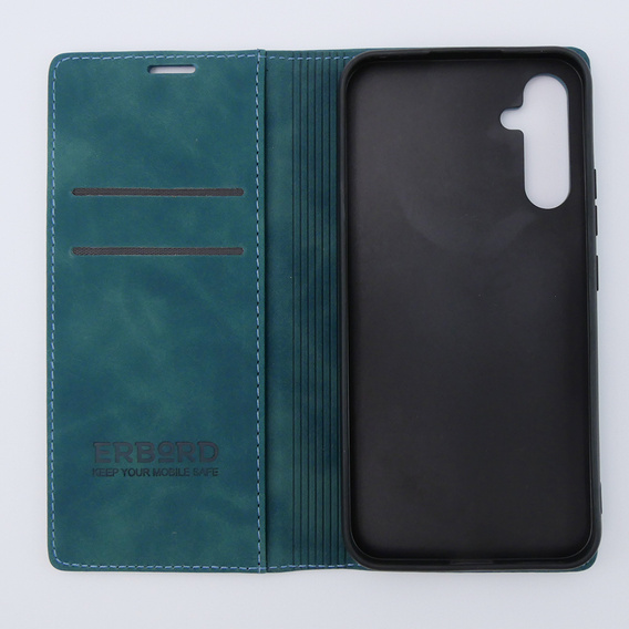 Etui do Samsung Galaxy A34 5G, ERBORD Vintage portfel z klapką, niebieskie