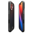 Etui Spigen do iPhone 17, Enzo Aramid MagSafe, carbon czarne / srebrne