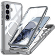 Etui do Samsung Galaxy S25 FE, Shockproof, ze szkłem, do MagSafe, szare