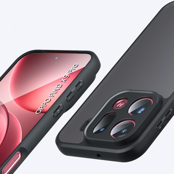 Etui do Oppo Find X9 Pro, Fusion Hybrid, matowe czarne