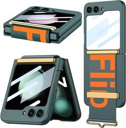 Etui do Samsung Galaxy Z Flip7 FE / Z Flip6, Strap Cover, zielone