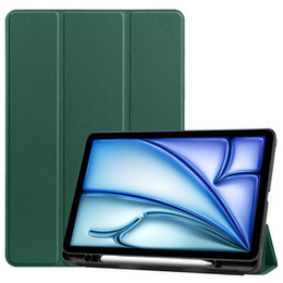 Etui do iPad Air 11" 2025/2024 (7/6 gen.), Smartcase z miejscem na rysik, ciemnozielone