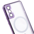 Etui Magnetic Dual Glass MagSafe do Samsung Galaxy S22, fioletowe