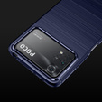Etui do Xiaomi Poco X4 Pro 5G, Karbon, niebieskie