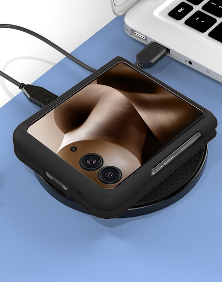 Etui do Motorola Razr 60 Ultra, PC Case, ze szkłem, czarne