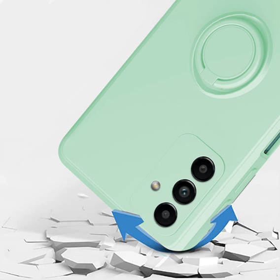 Zestaw Etui do Samsung Galaxy A04S / A13 5G, Smooth Ring, Zielone + Szkło