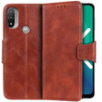 Skórzane Etui Wallet do Motorola Moto E20/E30/E40, Brown