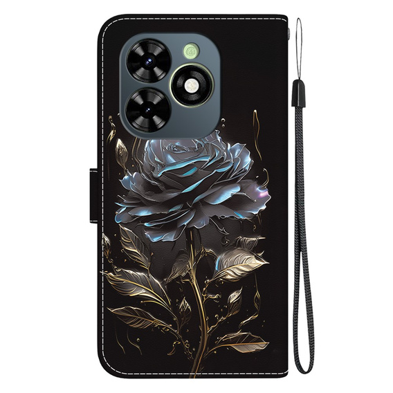 Etui z klapką do Infinix Hot 40i, Wallet, Rose czarne