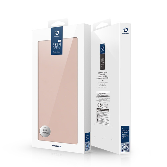 Etui z klapką Dux Ducis do iPhone 17 Pro Max, Skin Pro, różowe