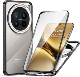 Etui do Vivo X200 Pro 5G, Magnetic Dual Glass, czarne