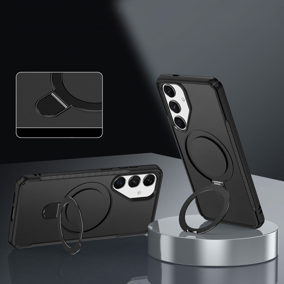 Etui do Samsung Galaxy S25/S24 z magnetyczną podstawką – czarne