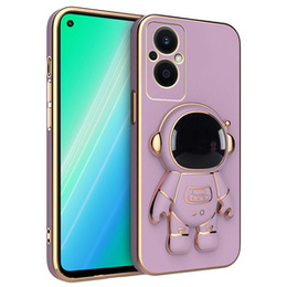 Etui do Oppo Reno7 Lite 5G, Astronaut, fioletowe