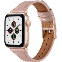 Pasek Skórzany do Apple Watch 1/2/3/4/5/6/7/8/SE 38/40/41mm, Różowy