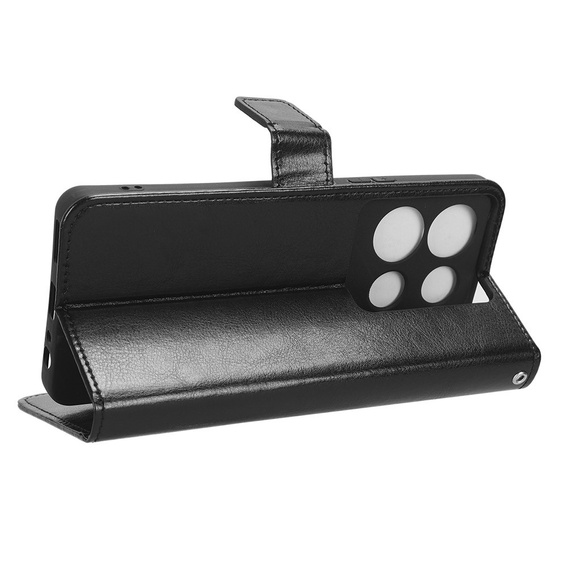 Etui z klapką do Infinix Note 30, Crazy Horse Wallet, czarne